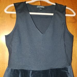 J.Crew Black Velvet Peplum Top